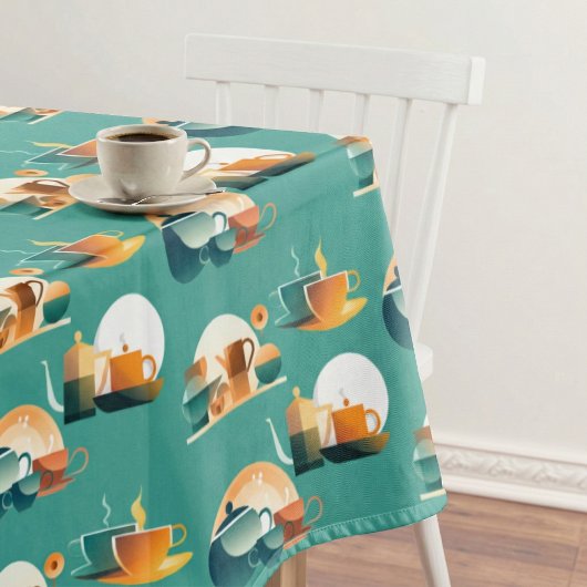 Bauhaus Geïnspireerde Retro Coffee Tafelkleed