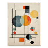 Bauhaus Geometric Abstract Composition Perfect Poster (Voorkant)