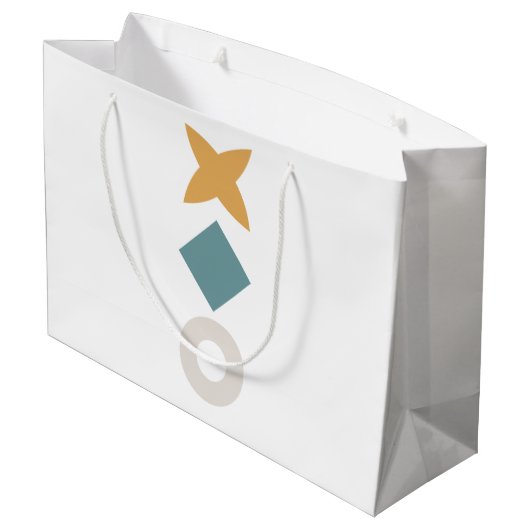 Bauhaus Geometric Baby Shower Large Gift Bag Groot Cadeauzakje (Achterkant Gekanteld)