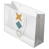 Bauhaus Geometric Baby Shower Large Gift Bag Groot Cadeauzakje (Voorkant Gekanteld)