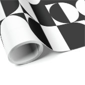 Bauhaus Geometric Black en White  Cadeaupapier (Rol Hoek)