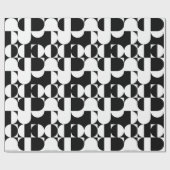 Bauhaus Geometric Black en White  Cadeaupapier (Vlak)
