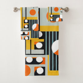 Bauhaus Geometric Design 01 Ideaal voor Bad Handdoek