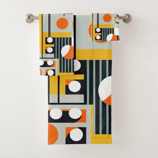 Bauhaus Geometric Design 01 Ideaal voor Bad Handdoek (Insitu)