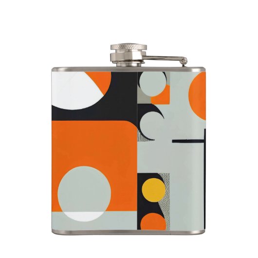 Bauhaus Geometric Design 01 Ideaal voor Heupfles (Achterkant)