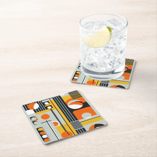 Bauhaus Geometric Design 01 Ideaal voor Kartonnen Onderzetters (Insitu)