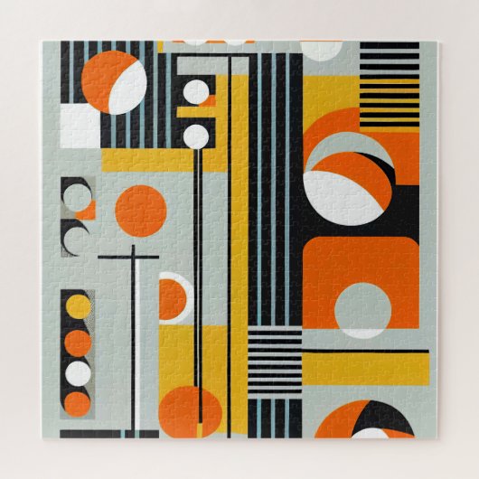 Bauhaus Geometric Design 01 Ideaal voor Legpuzzel (Horizontaal)