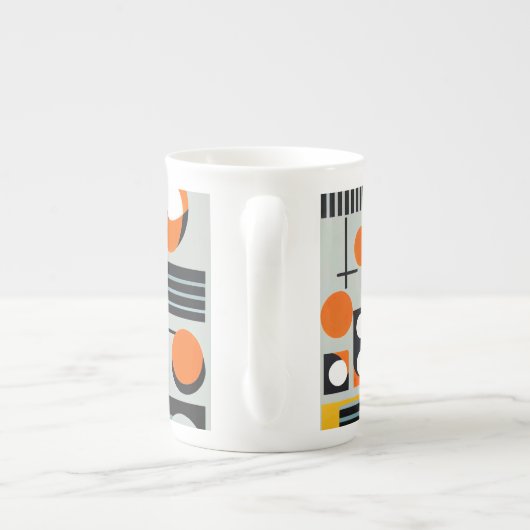 Bauhaus Geometric Design 01 Ideaal voor Porselein Kop (Achterkant)