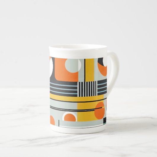 Bauhaus Geometric Design 01 Ideaal voor Porselein Kop (Voorkant rechts)