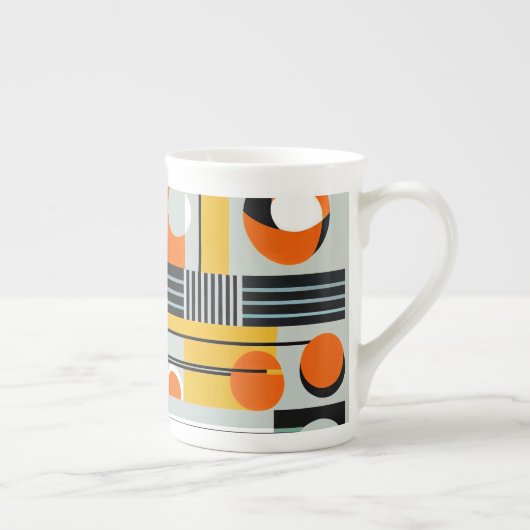 Bauhaus Geometric Design 01 Ideaal voor Porselein Kop (Rechts)