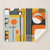 Bauhaus Geometric Design 01 Ideaal voor Sherpa Deken (Voorkant (horizontaal))