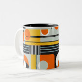 Bauhaus Geometric Design 01 Ideaal voor Tweekleurige Koffiemok (Voorkant links)