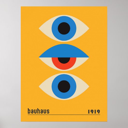  Bauhaus Geometric Eyes Fine Art Poster (Voorkant)