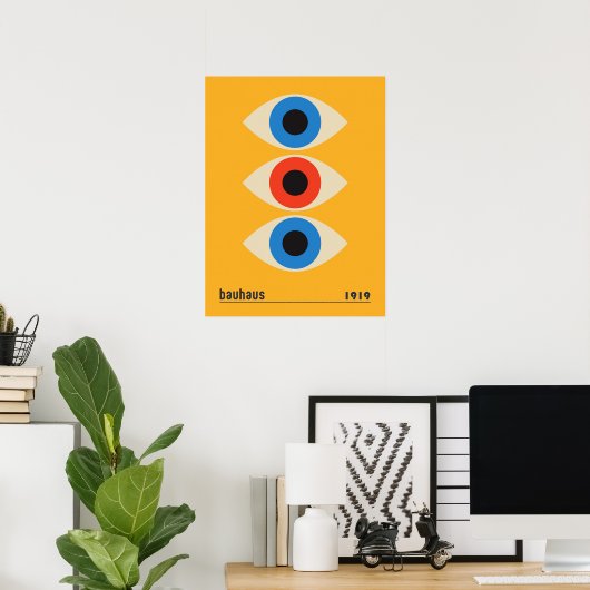  Bauhaus Geometric Eyes Fine Art Poster (Thuiskantoor)