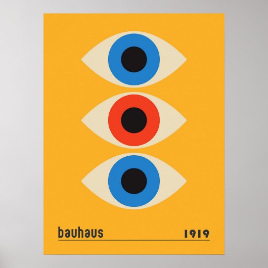  Bauhaus Geometric Eyes Fine Art Poster (Voorkant)