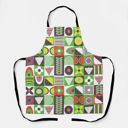 Bauhaus Geometric Fruits Schort Design (Voorkant)