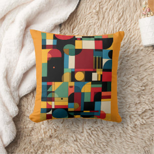 Bauhaus Geometrisch Abstract Kleurrijk Mozaïek Kus Kussen