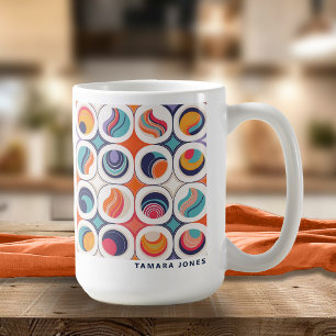 Bauhaus Geometrisch Abstract Patroon#2 ID1068 Koffiemok