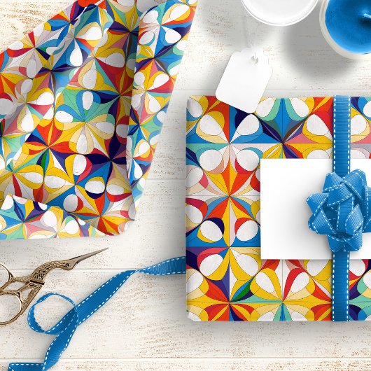 Bauhaus geometrisch Abstract patroon#3 ID1068 Cadeaupapier