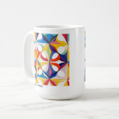 Bauhaus geometrisch Abstract patroon#3 ID1068 Koffiemok (Voorkant links)