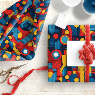 Bauhaus geometrisch Abstract patroon#4 ID1068 Cadeaupapier