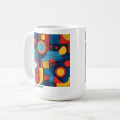 Bauhaus geometrisch Abstract patroon#4 ID1068 Koffiemok (Voorkant links)