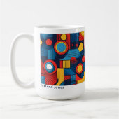 Bauhaus geometrisch Abstract patroon#4 ID1068 Koffiemok (Links)