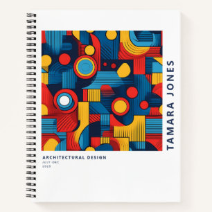 Bauhaus geometrisch Abstract patroon#4 ID1068 Notitieboek