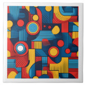Bauhaus geometrisch Abstract patroon#4 ID1068 Tegeltje (Voorkant)