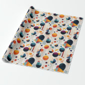 Bauhaus geometrisch Abstract patroon#5 ID1068 Cadeaupapier (Uitgerold)