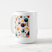 Bauhaus geometrisch Abstract patroon#5 ID1068 Koffiemok (Voorkant links)