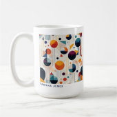 Bauhaus geometrisch Abstract patroon#5 ID1068 Koffiemok (Links)