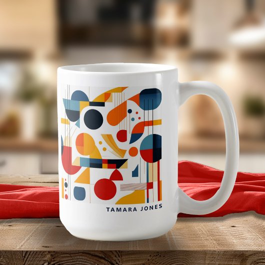 Bauhaus geometrisch Abstract patroon#6 ID1068 Koffiemok