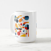 Bauhaus geometrisch Abstract patroon#6 ID1068 Koffiemok (Voorkant links)