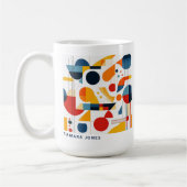 Bauhaus geometrisch Abstract patroon#6 ID1068 Koffiemok (Links)