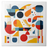 Bauhaus geometrisch Abstract patroon#6 ID1068 Tegeltje (Voorkant)
