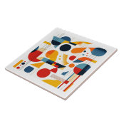 Bauhaus geometrisch Abstract patroon#6 ID1068 Tegeltje (Zijkant)