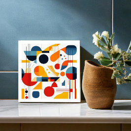 Bauhaus geometrisch Abstract patroon#6 ID1068 Tegeltje