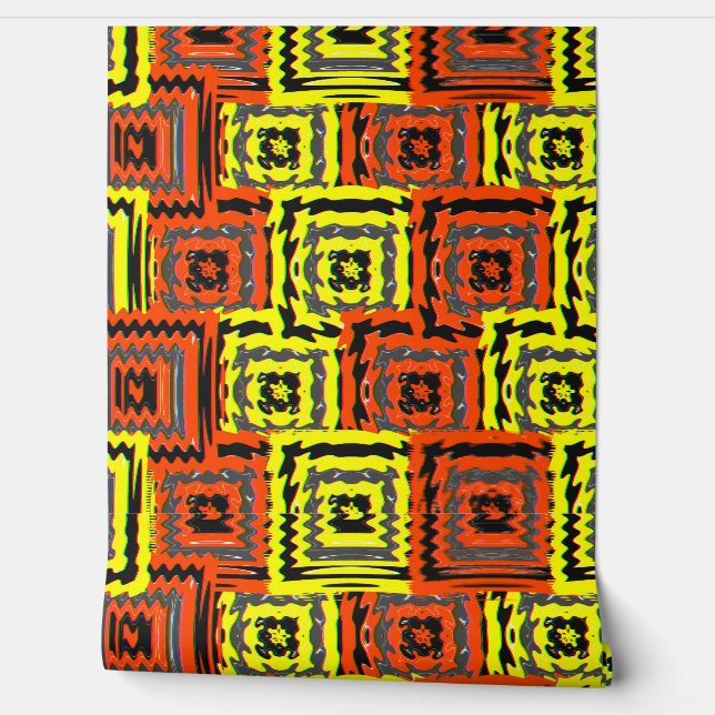 Bauhaus Geometrisch Patroon Ontwerp  Behang (Afrollen)