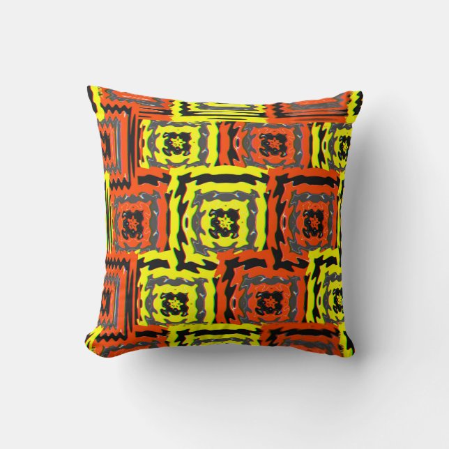 Bauhaus Geometrisch Patroon Ontwerp  Kussen (Voorkant)