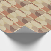 Bauhaus Geometrische Abstracte Beige Earth Tone Cadeaupapier (Hoek)