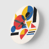 Bauhaus Geometrische Abstracte Compositie Ronde Klok (Hoek)