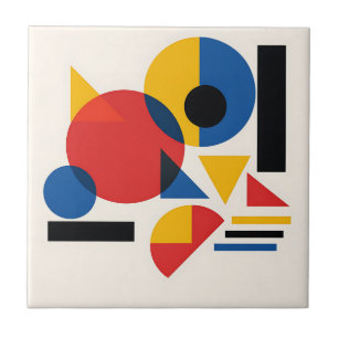 Bauhaus Geometrische Abstracte Compositie Tegeltje