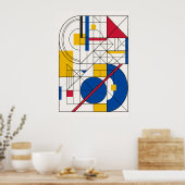 Bauhaus Geometrische Abstracte Poster (Keuken)