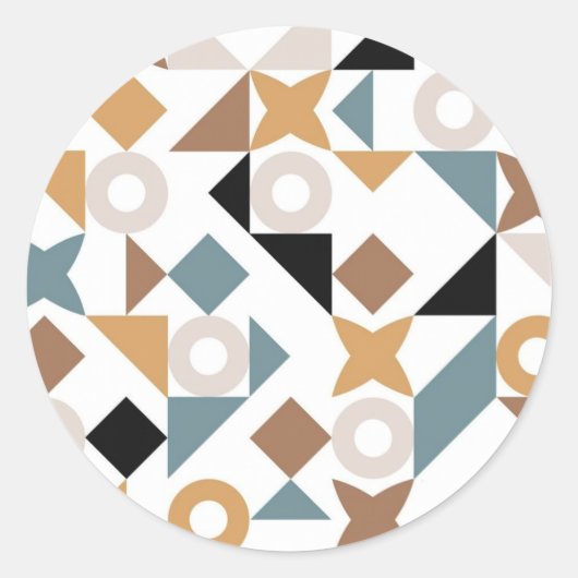 Bauhaus Geometrische Baby Cirkel Sticker (Voorkant)