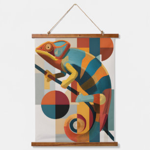 Bauhaus geometrische kameleon abstracte wandtapijt hangend wandkleed