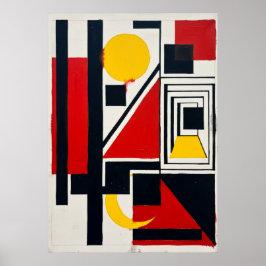 Bauhaus Geometrische Kunstposter | Constructivisti Poster