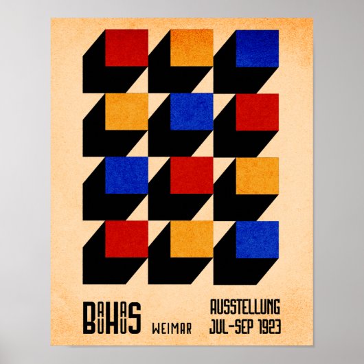 Bauhaus Geometrische Moderne Poster  (Voorkant)