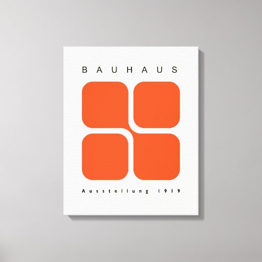 Bauhaus Geometrische Poster Oranje Retro Print (Voorkant)