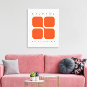 Bauhaus Geometrische Poster Oranje Retro Print (Insitu (Woonkamer))